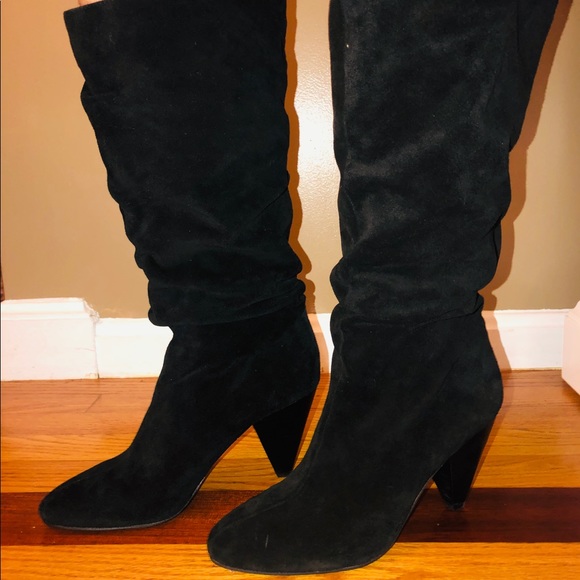 Vince Camuto Suede Heel Knee High Dress Boots - Picture 2 of 6